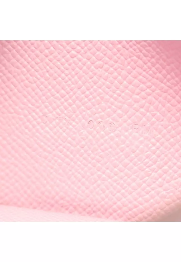 Pre-Loved Hermès bear souffle Verso lime mauve sylvestre Bi-fold Long Wallet Veau epsom yellow silver hardware D stamp