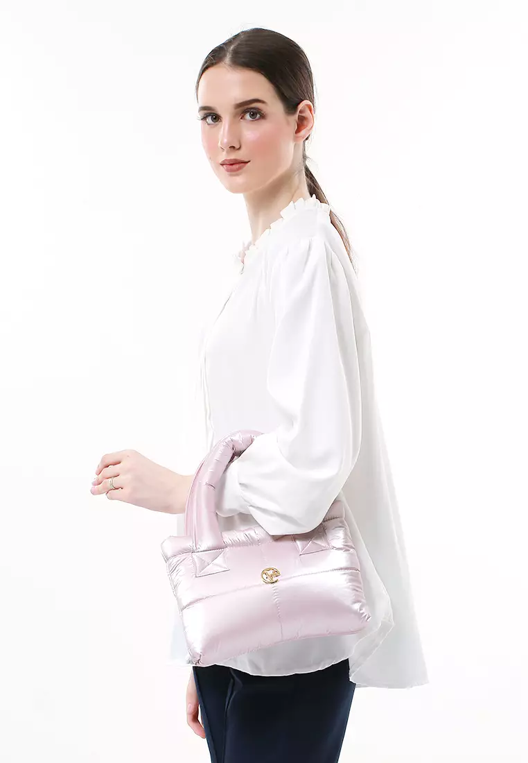 Angelina Pillow Puffy Bag Smooth Texture And High Quality - Rose Gold