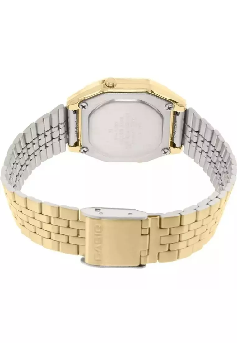 Vintage Watch LA680WGA-1 Gold Stainless Steel Band Unisex Watch