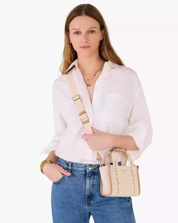 Kip Canvas Mini Tote Light Fawn Multi