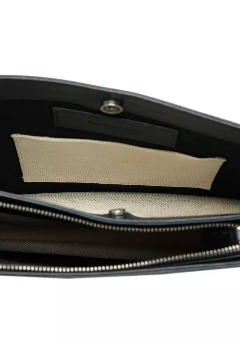 Pre-Loved Balenciaga Canvas Navy Pochette Crossbody