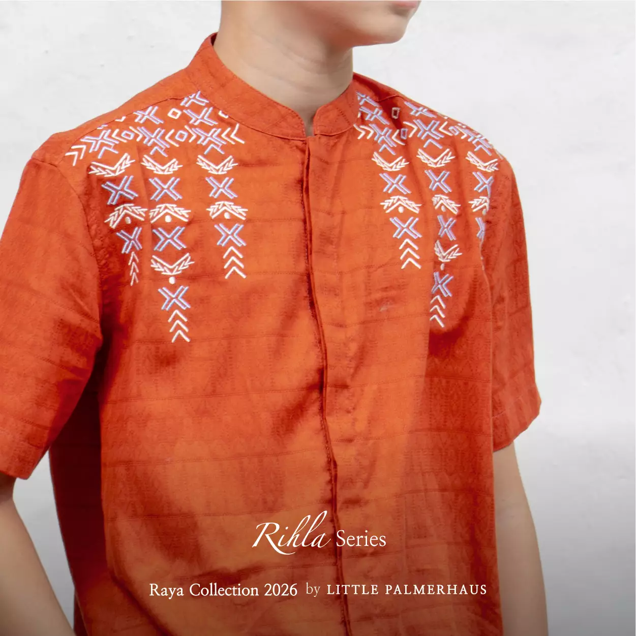 Little Palmerhaus - Baju Lebaran 2026 - Rihla Teen Koko Shirt (Baju Koko Anak Usia 6-14 Tahun) Terracotta
