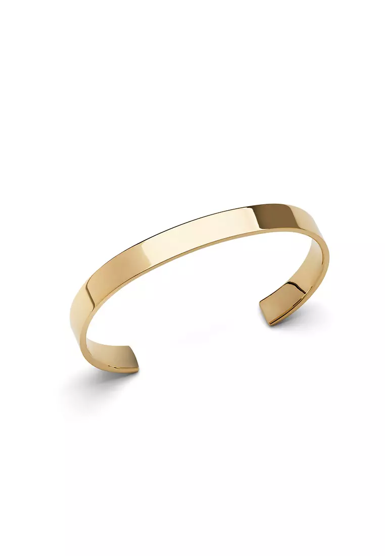 Line Cuff Polished Gold 7mm - Unisex Bracelet for women and men stainless steel Bracelet DW Official Authentic Original gelang tangan perempuan lelaki DW