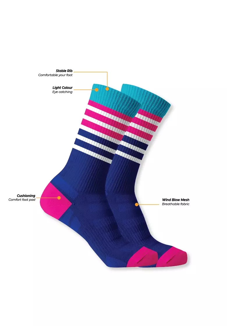 Tiento Compression Socks Kaos Kaki Olahraga Pria Wanita Futsal Running Fitness Xceleration