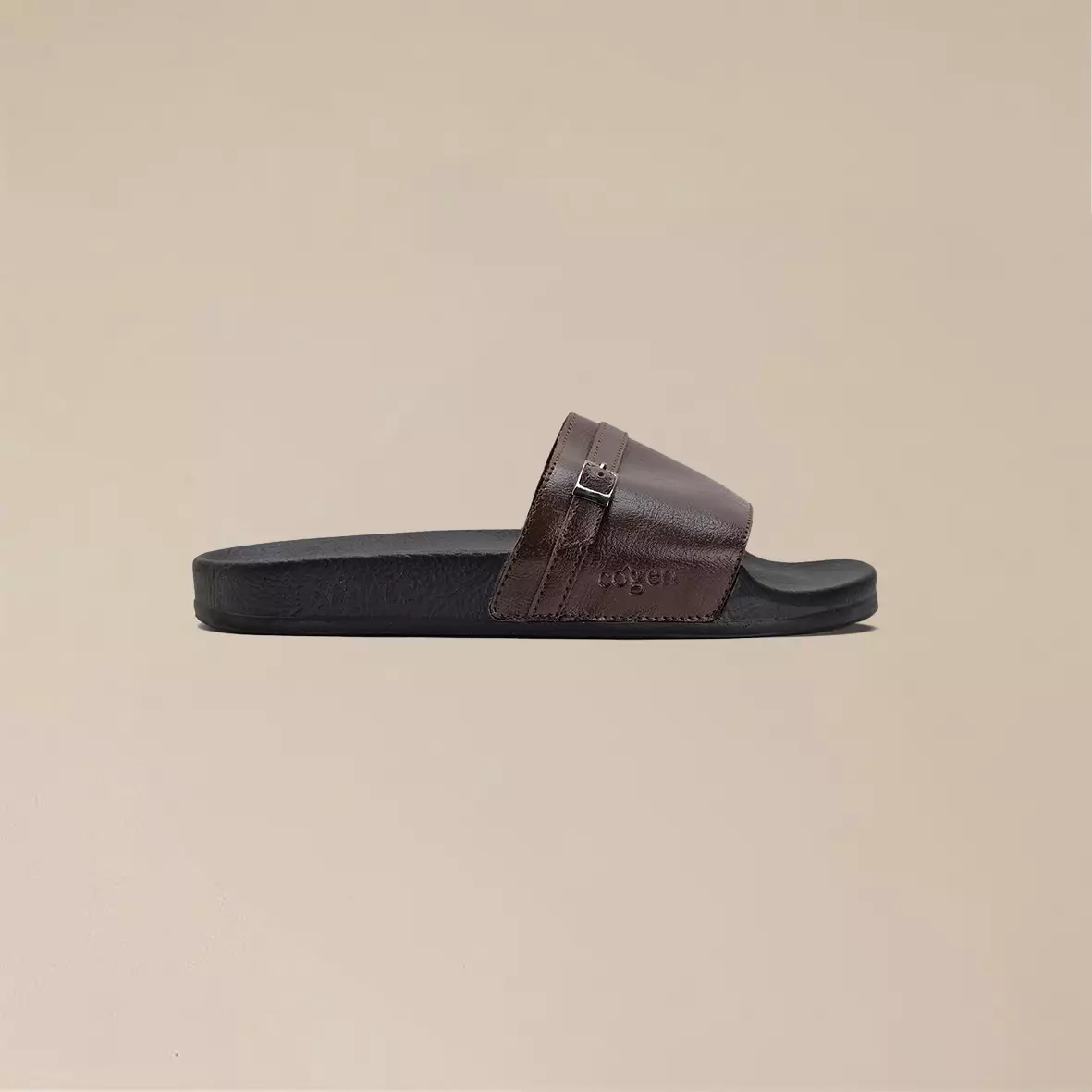 Cogen Sandal Slide Wanita Sendal Slop Rubbet Bym Series - Brown