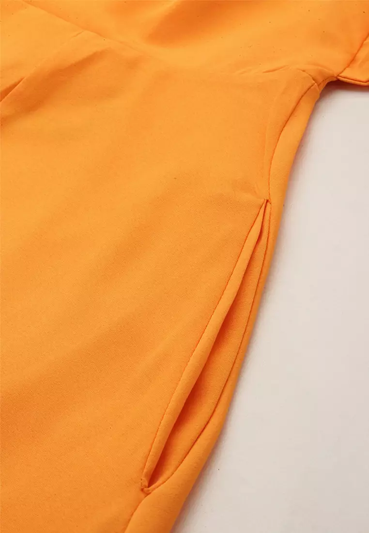 Orange Bow Detail Slit Long Skirt