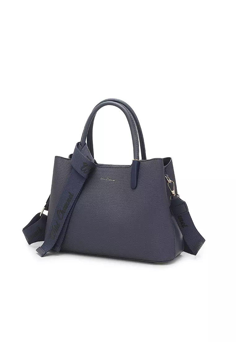 Women's Top Handle Bag / Sling Bag / Crossbody Bag / Shoulder Bag (Tas Tangan Wanita / Tas Selempang Wanita / Tas Bahu Wanita) - Biru