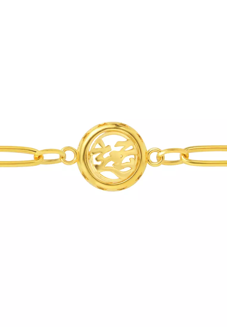 TOMEI Fortune Turns Bracelet, Yellow Gold 916