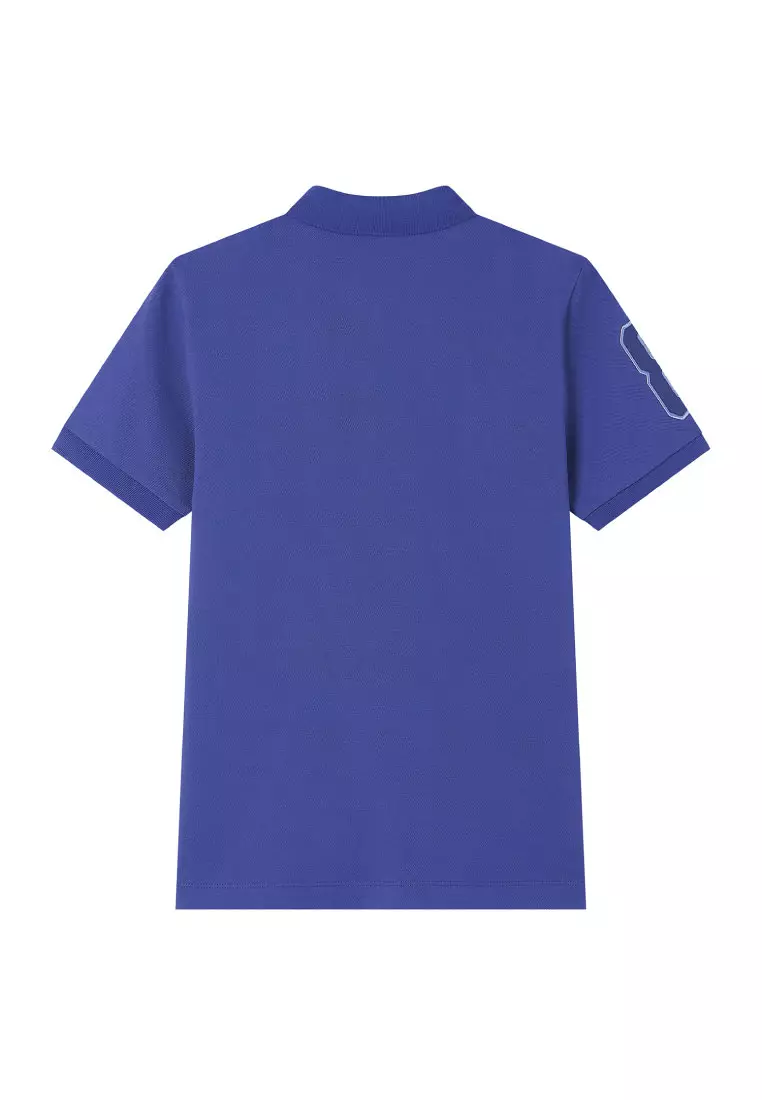 Men's Lion Embroidery Slim Short Sleeve Polo 01016222