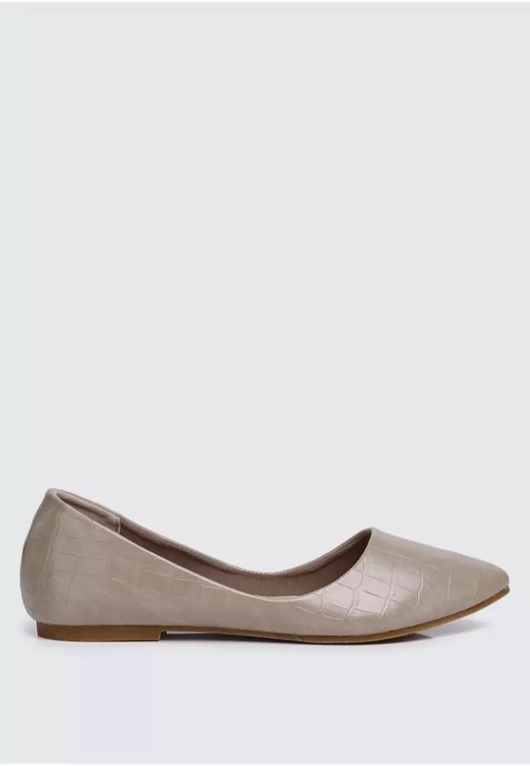 Discount on My Ballerine  shoes - SKU: Cece Croc Comfy Ballerina In Taupe