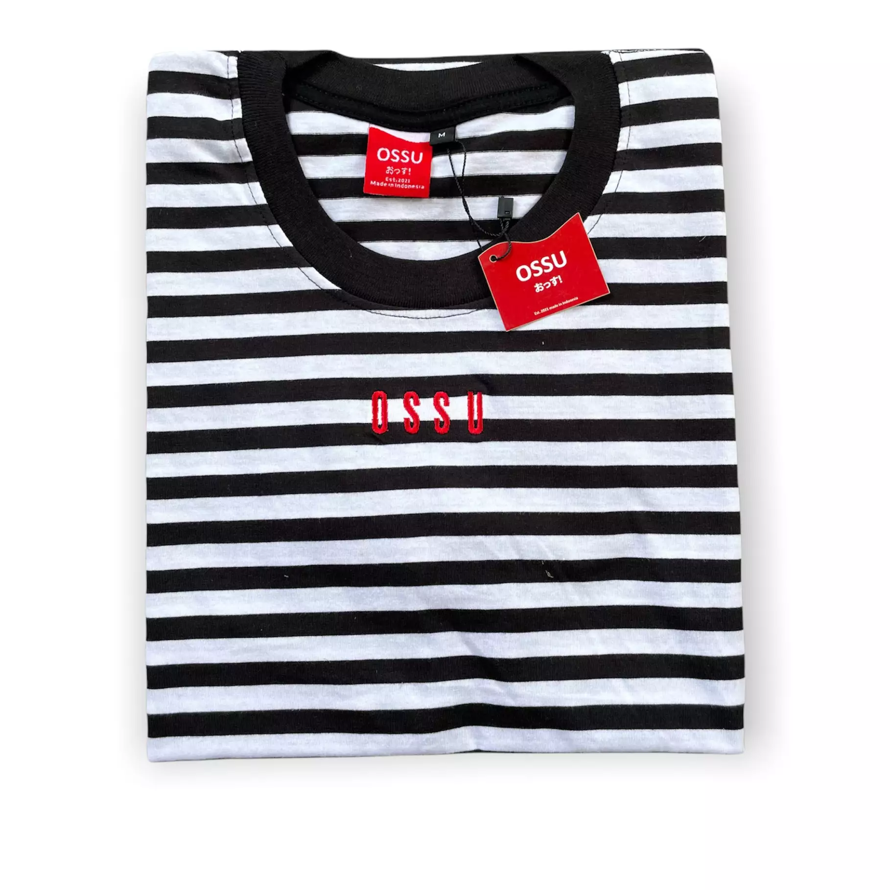 Ossu Stripe Black and White Tshirt