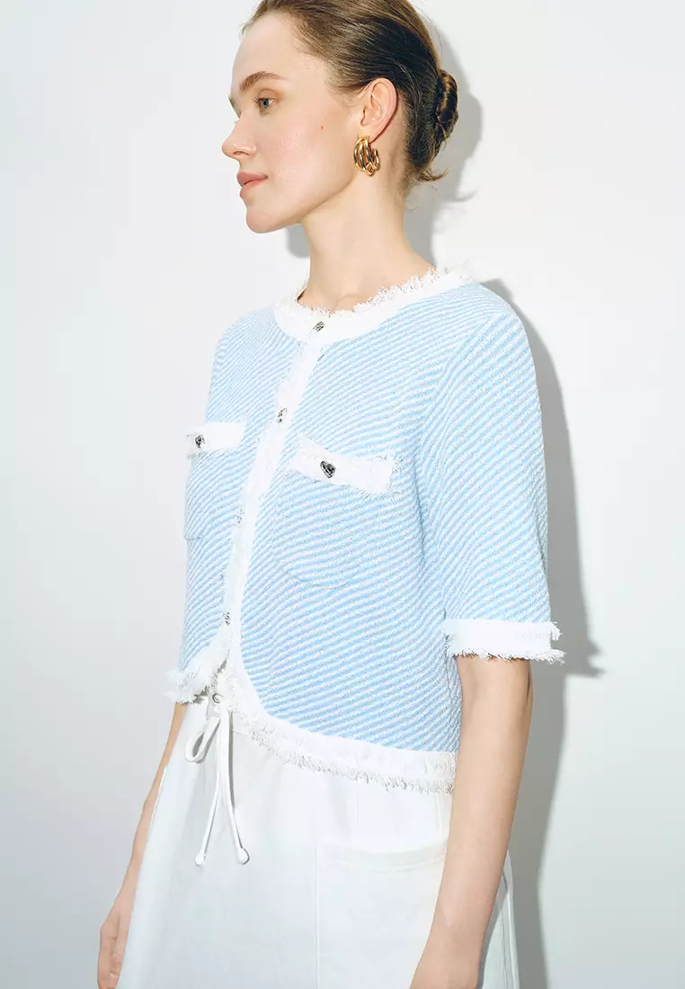 Tweed Short Sleeve Cardigan