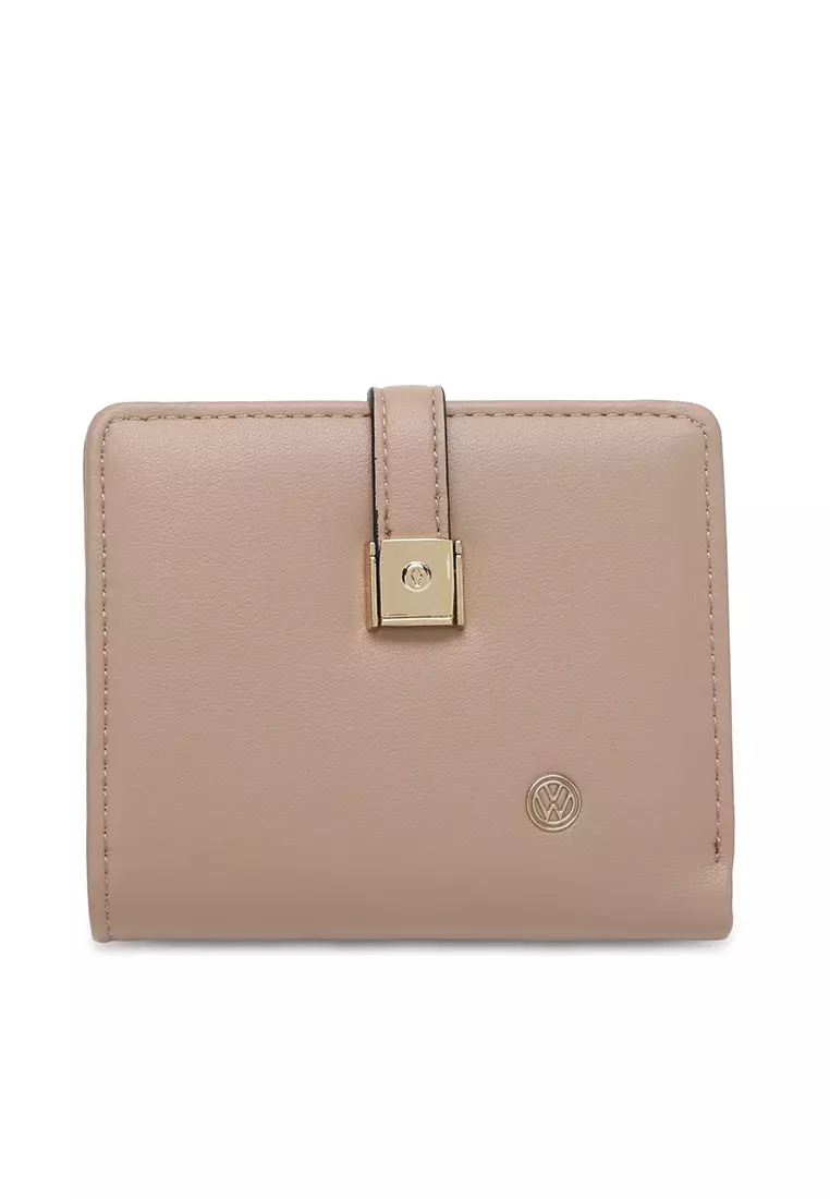 Dompet Pendek Wanita Dengan Kompartmen Koin (Women's Pin Button Bi Fold Leather Short Purse / Wallet With Coin Compartment)