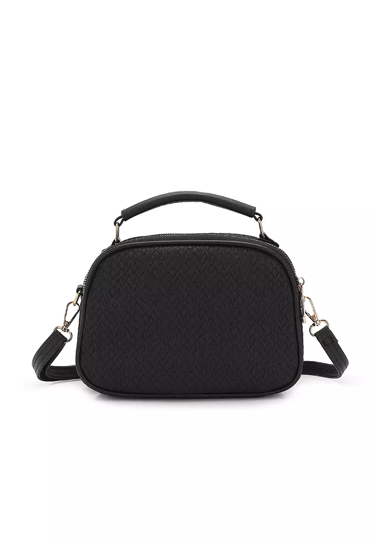 Women's Top Handle Bag / Sling Bag / Crossbody Bag / Shoulder Bag (Tas Tangan Wanita / Tas Selempang Wanita / Tas Bahu Wanita) - Hitam