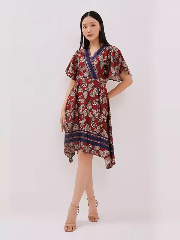 Minimal Chaliss Dress Red Velvet Size L