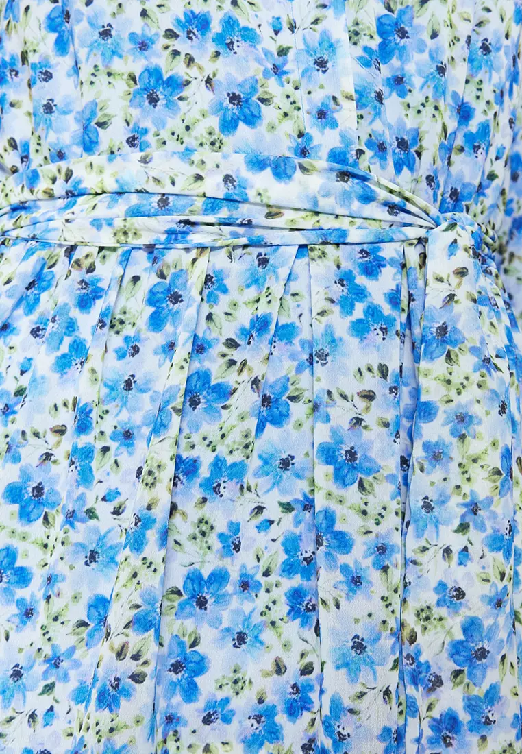 Floral Chiffon Maxi Dress