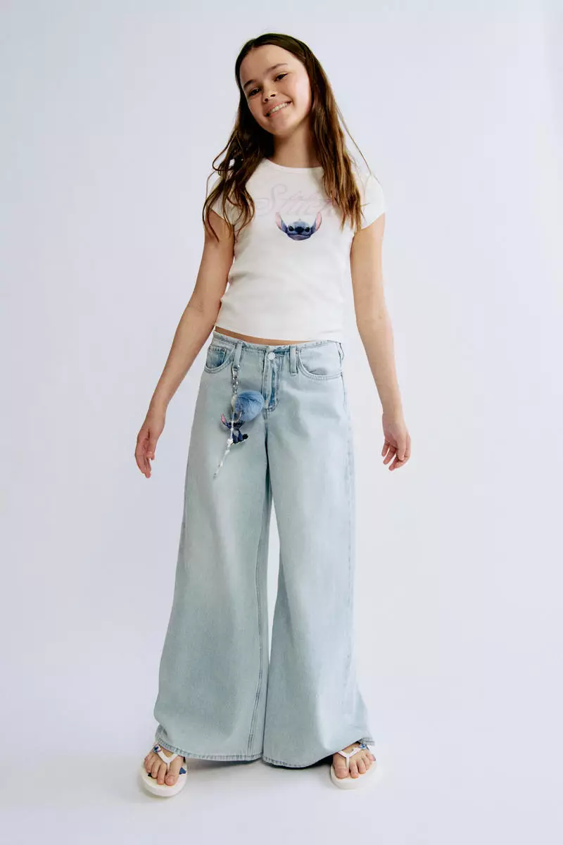 Print-motif cotton top