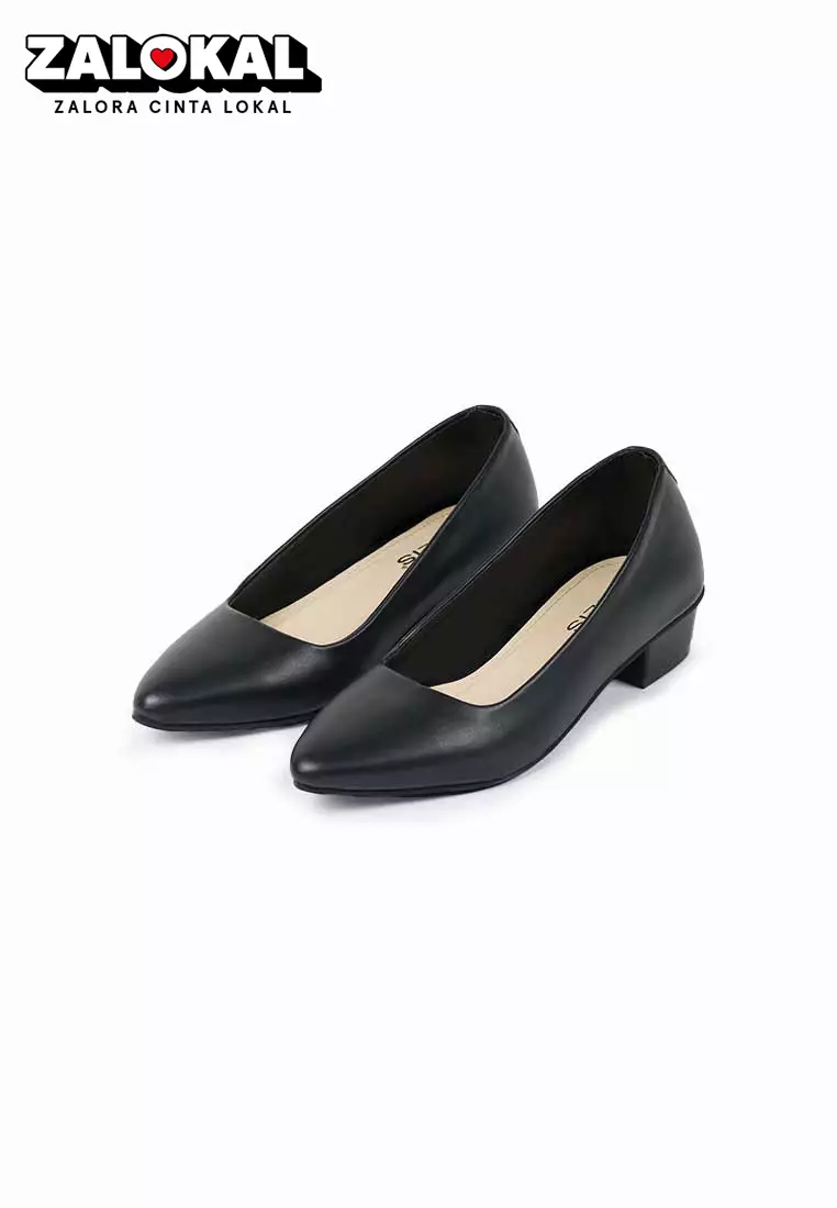 SEIS Venice Pantofel Wanita | Sepatu Heels Wanita Hak 3 cm - BLACK
