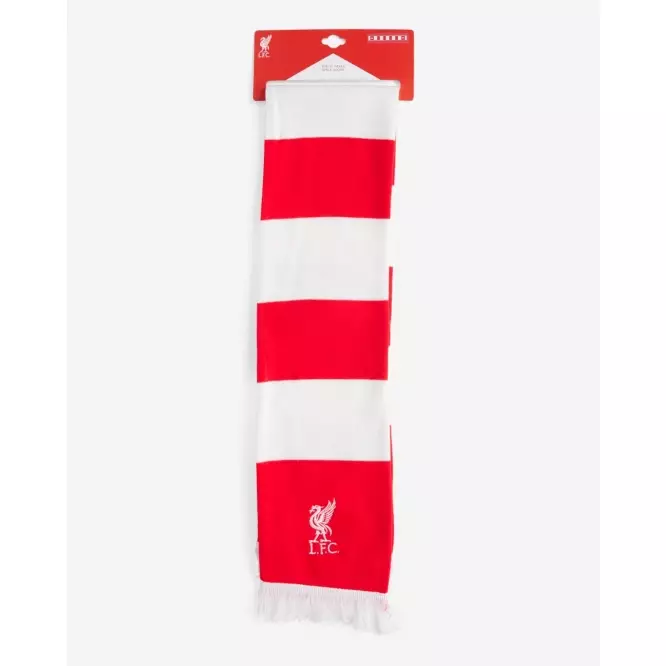 Liverpool FC  Red & White Bar Scarf  - Official LFC Accessories Syal