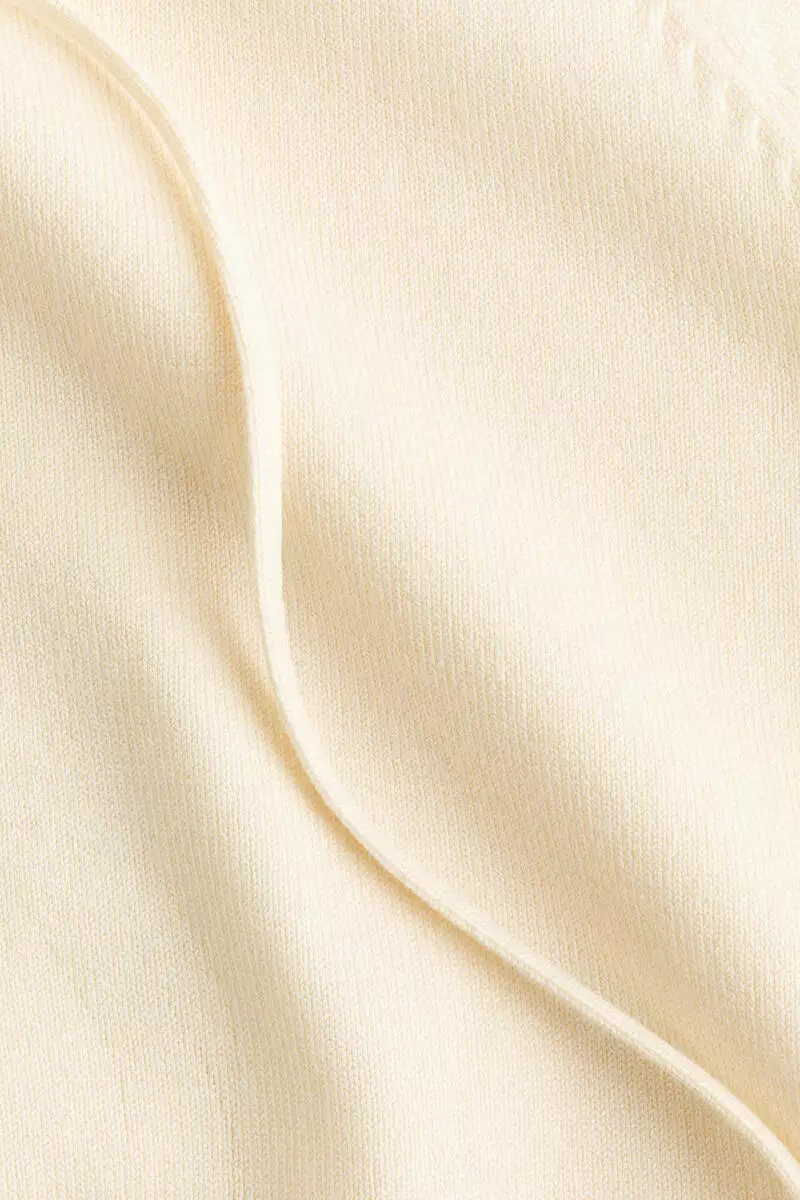 Short-sleeved tie-detail cardigan