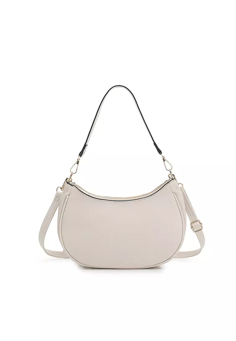 Women's Top Handle Bag / Sling Bag / Crossbody Bag / Shoulder Bag (手拿袋 / 斜孭袋 / 單肩包) - 米黃色