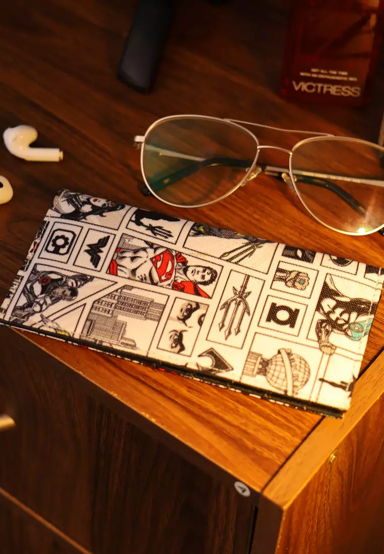 DC Collection Justice League Long Bifold Wallet Heran - White