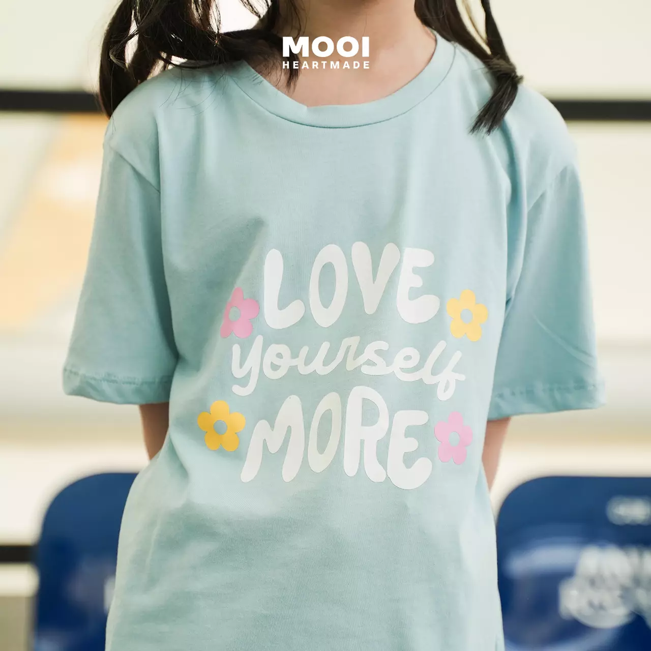 Mooi Kaos Anak Perempuan T-shirt Girls Graphic - Light Blue