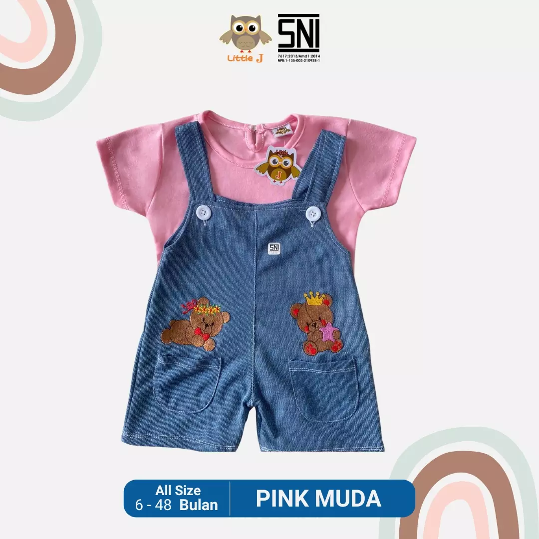 [NEW] Little J Overall Celana Cewek || Jumpsuits Junior Dress Lengan Panjang Anak Perempuan