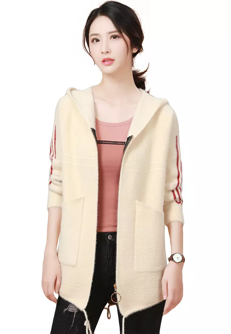 Buy A IN GIRLS Fashion Warm Hooded Knit Jacket 2023 Online