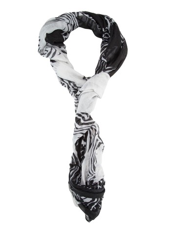 斑馬印花圍巾, 飾zalora 包包評價品配件, 披肩