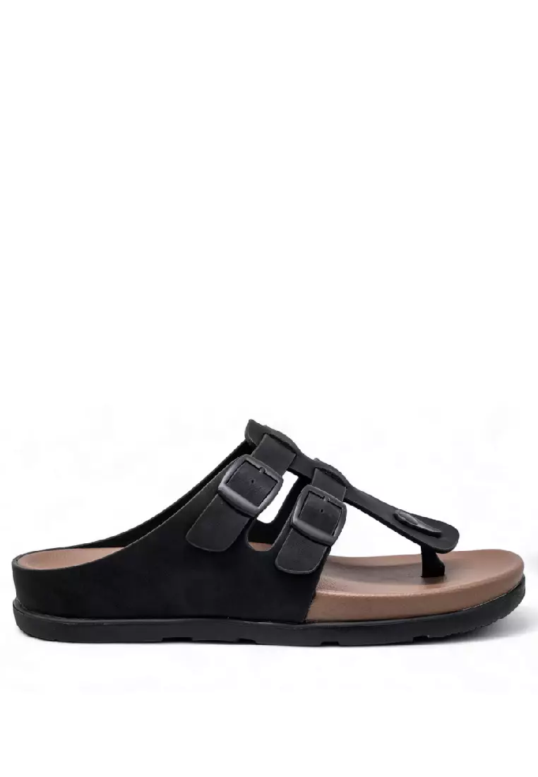 Discount on Louis Cuppers  shoes - SKU: Louis Cuppers Men Slip On Faux Leather Classic Casual Sandals - 240441245