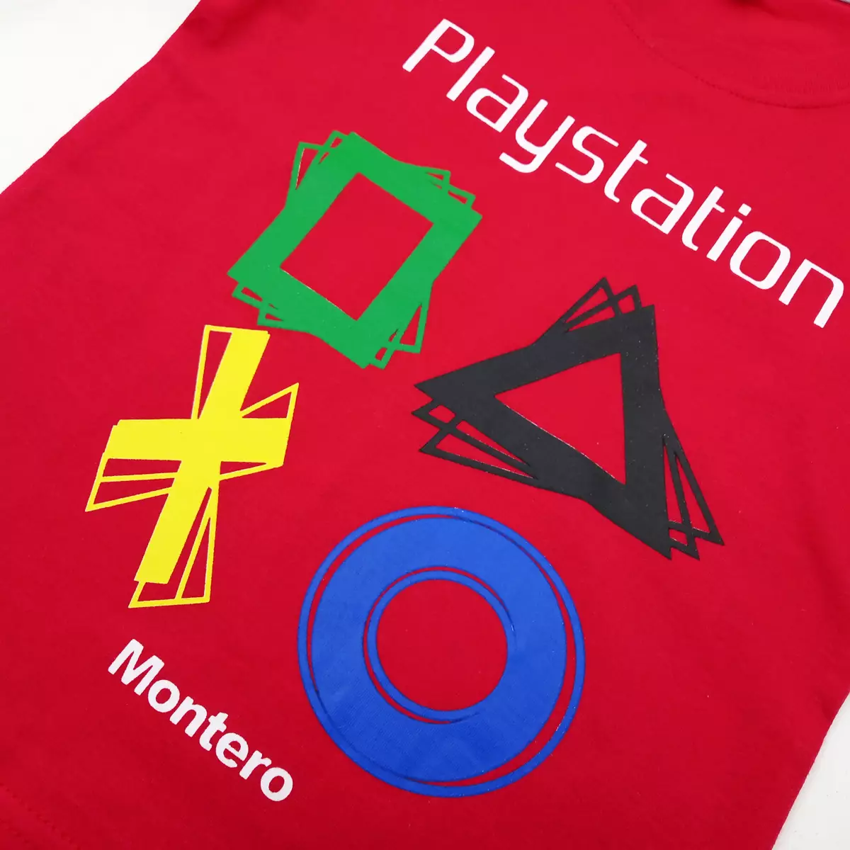 Wakakids Baju Anak Laki Laki Atasan Kaos Usia 3 Tahun Hingga 9 Tahun Oblong Lengan Pendek Motif Playstation 4188 Biru Muda SKATS