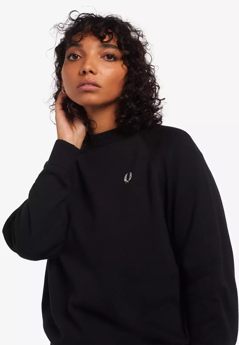 Fred Perry K2117 Crew Neck Jumper (Black)