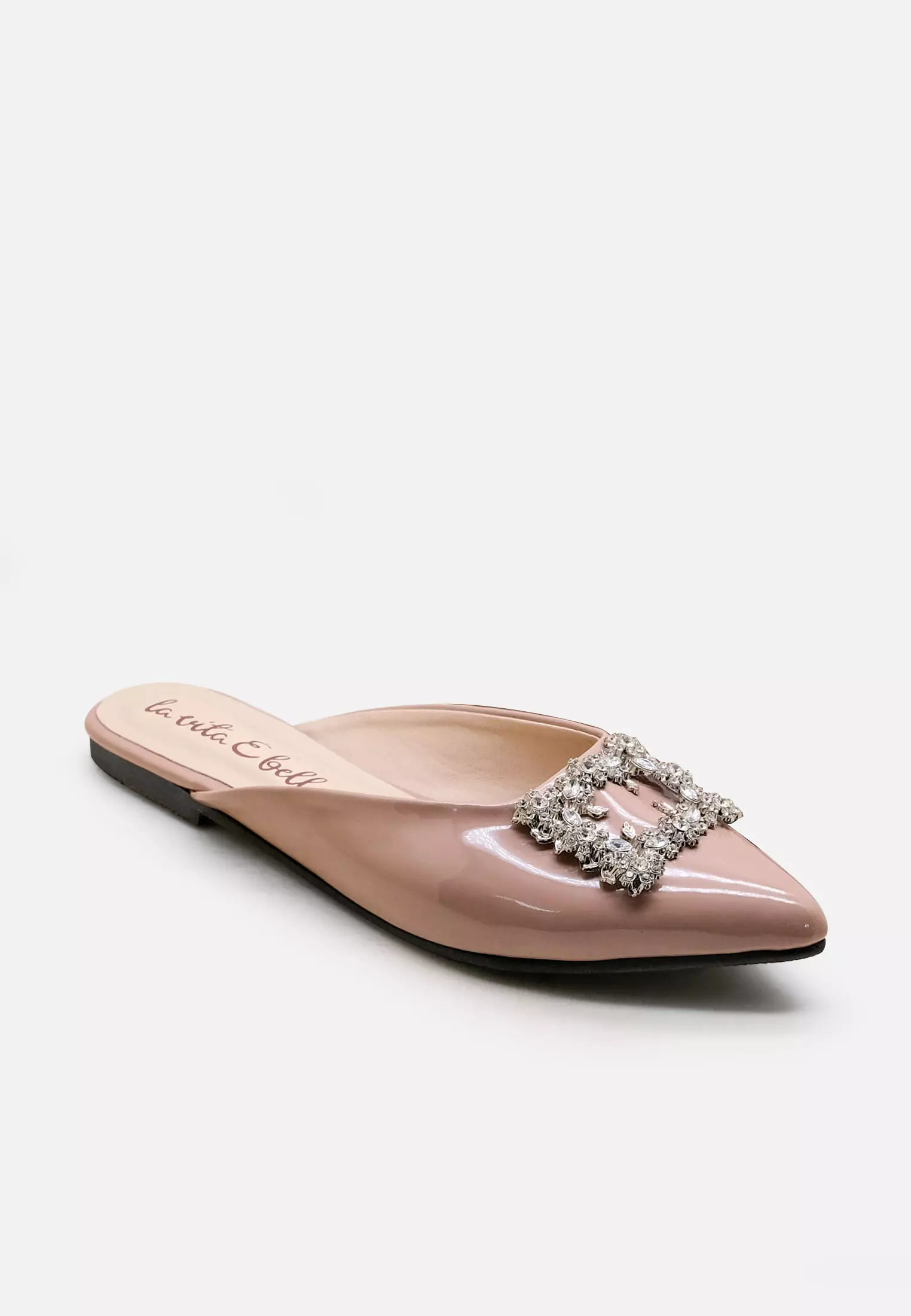 Vera Women Mules Flat Sandal Pointed Toe Selop Wanita