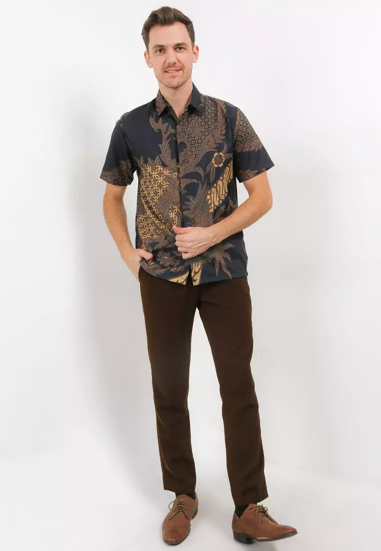 Mahesa Kemeja Batik Exclusive Premium Pria Casual Modern Lengan Pendek