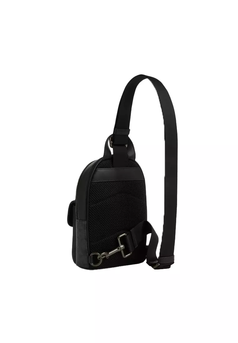 Small Turnlock Sling Pack In Signature Canvas CAJ29