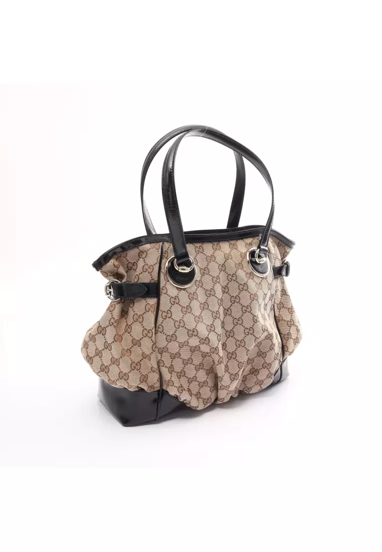 Buy Gucci Pre loved Gucci GG canvas Shoulder bag tote bag canvas