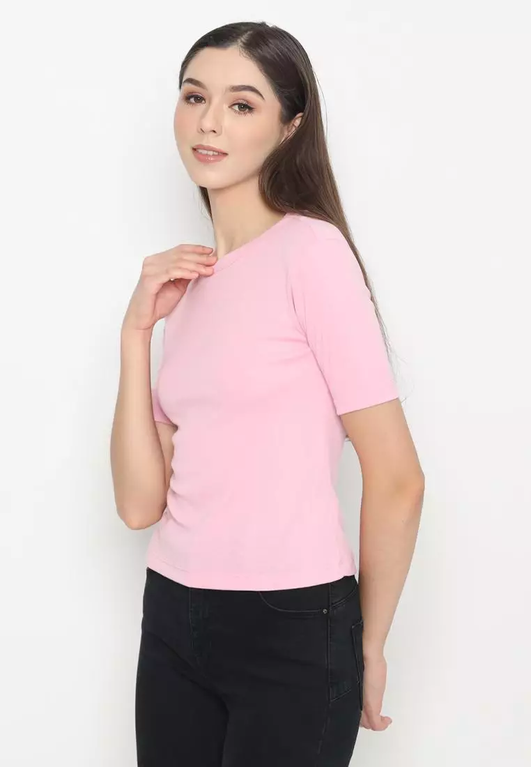Matsuda Kaos Rib Polos Wanita Cotton T Shirt Elliot