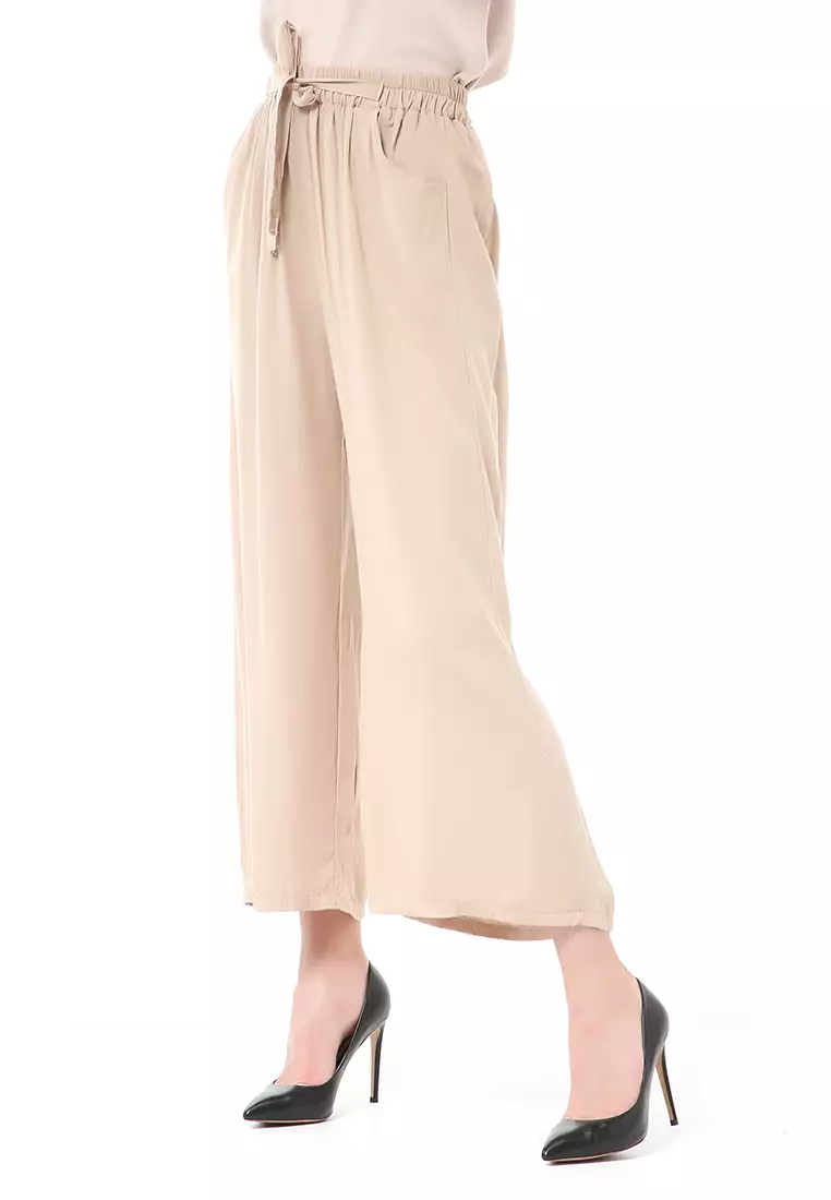 Stella Celana Panjang Casual Wanita Kulot Loose Pants Homewear Material Rayon ORIGINAL - Coksu