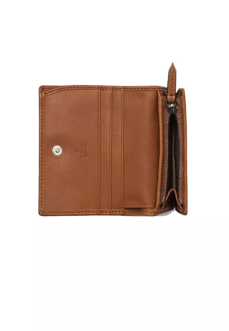 GG Emblem Small Wallet Denim/Sundial 820692