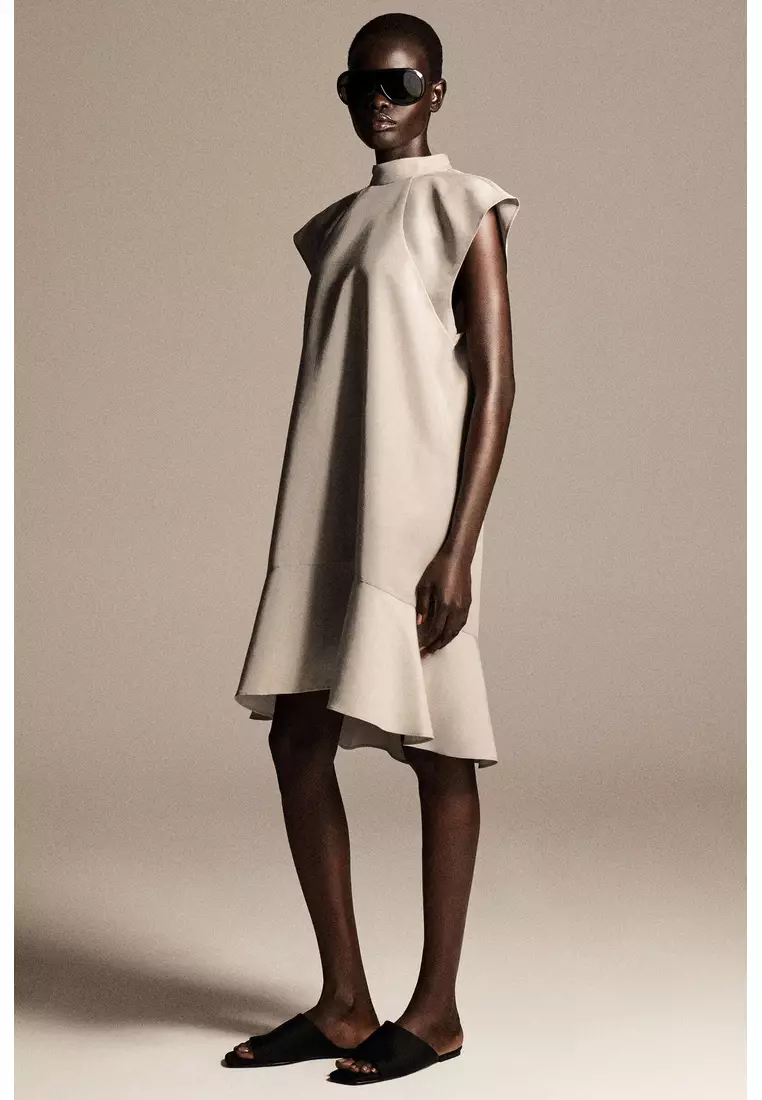 FLARED CAP-SLEEVE MINI DRESS