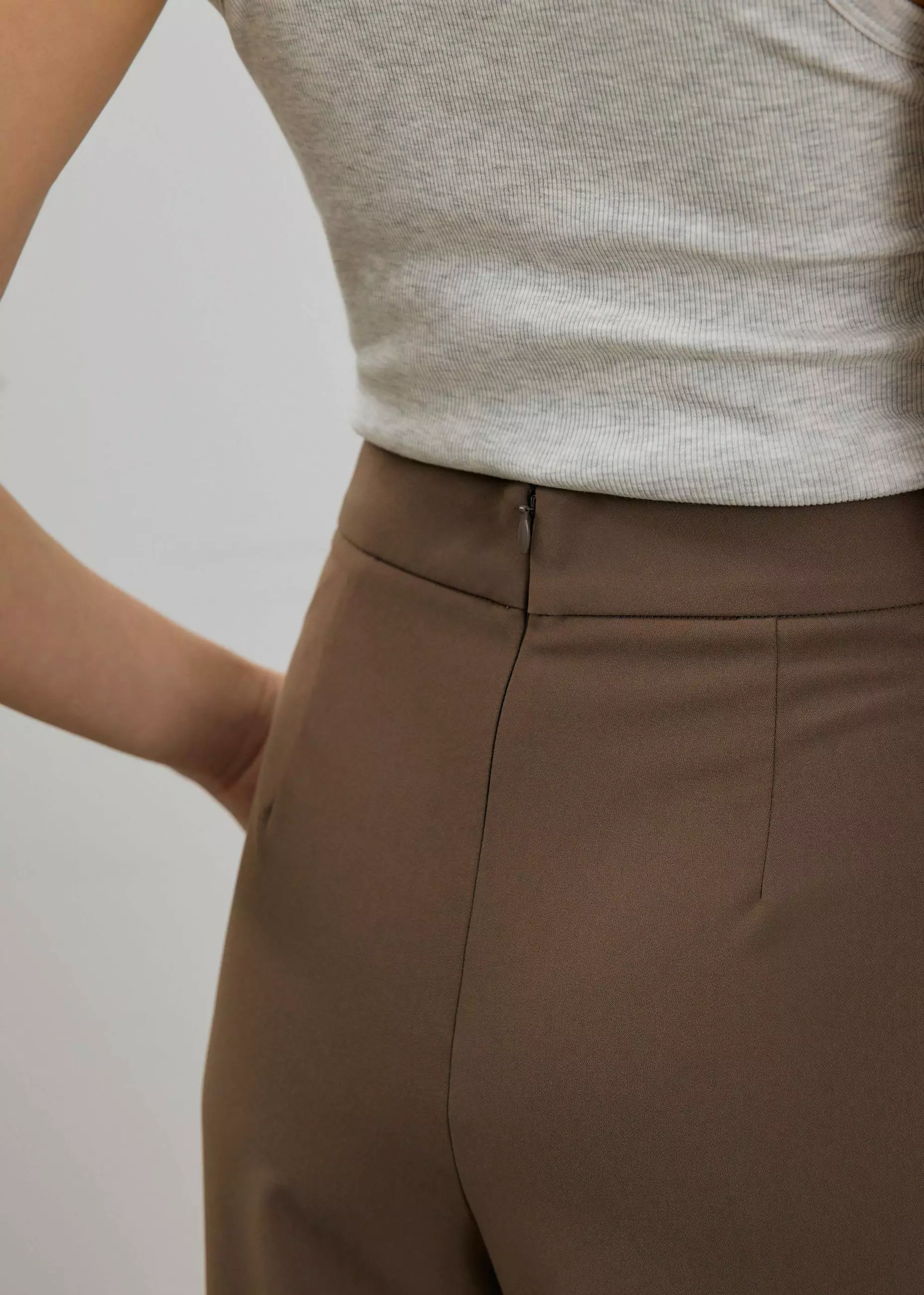Celana Panjang Wanita - Leggy™ Moira Regular Super High Waist Straight Leg Pants