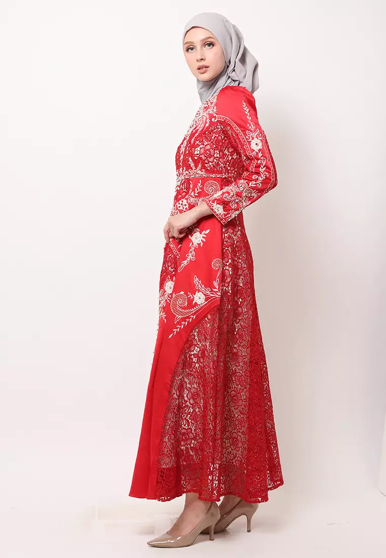 Bibiq Gamis Brokat Satin