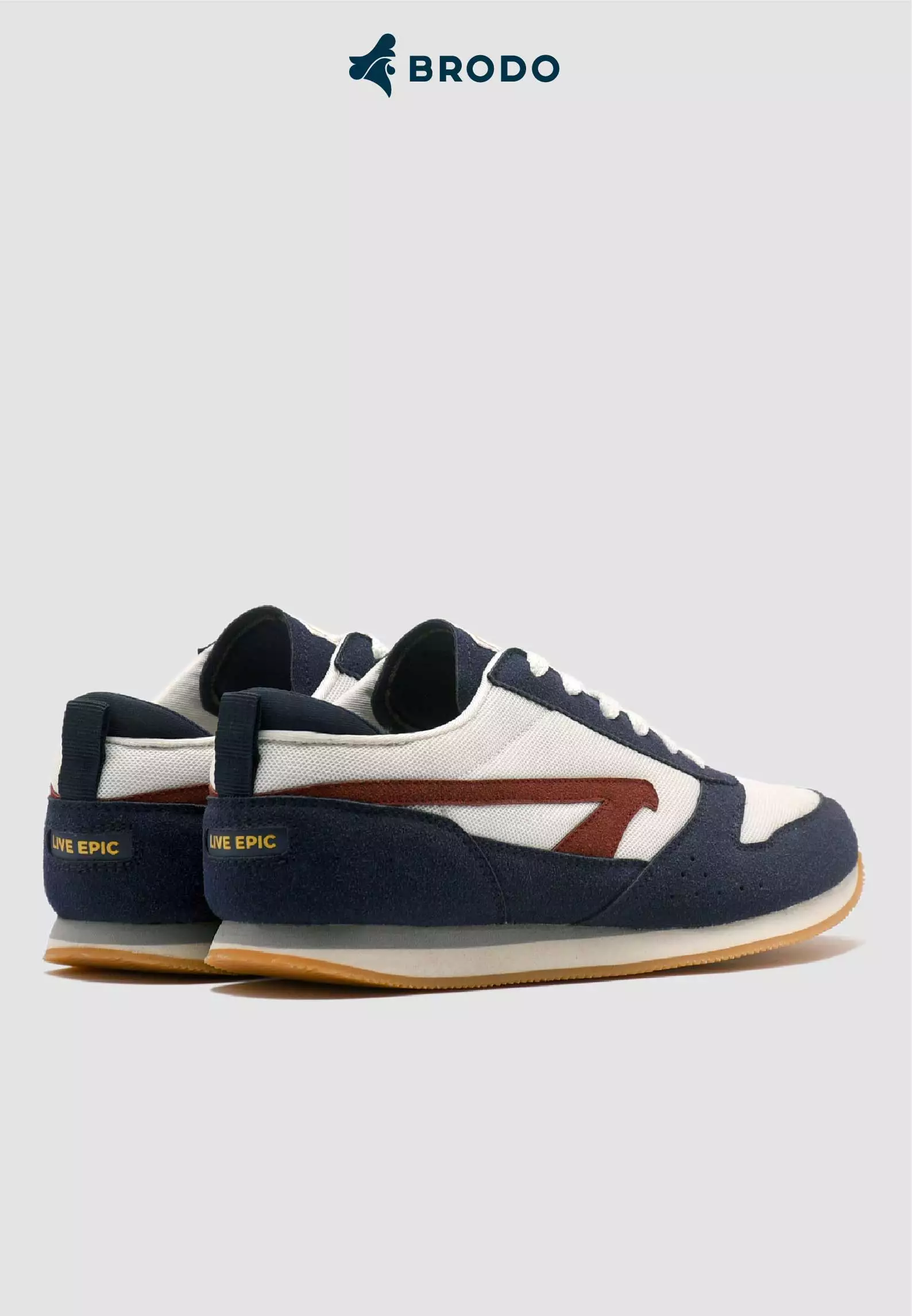 BRODO - Sneakers Tizano White Navy Maroon GS