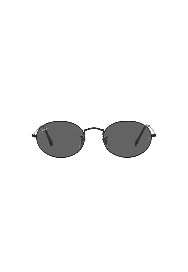 Black oval ray bans hotsell