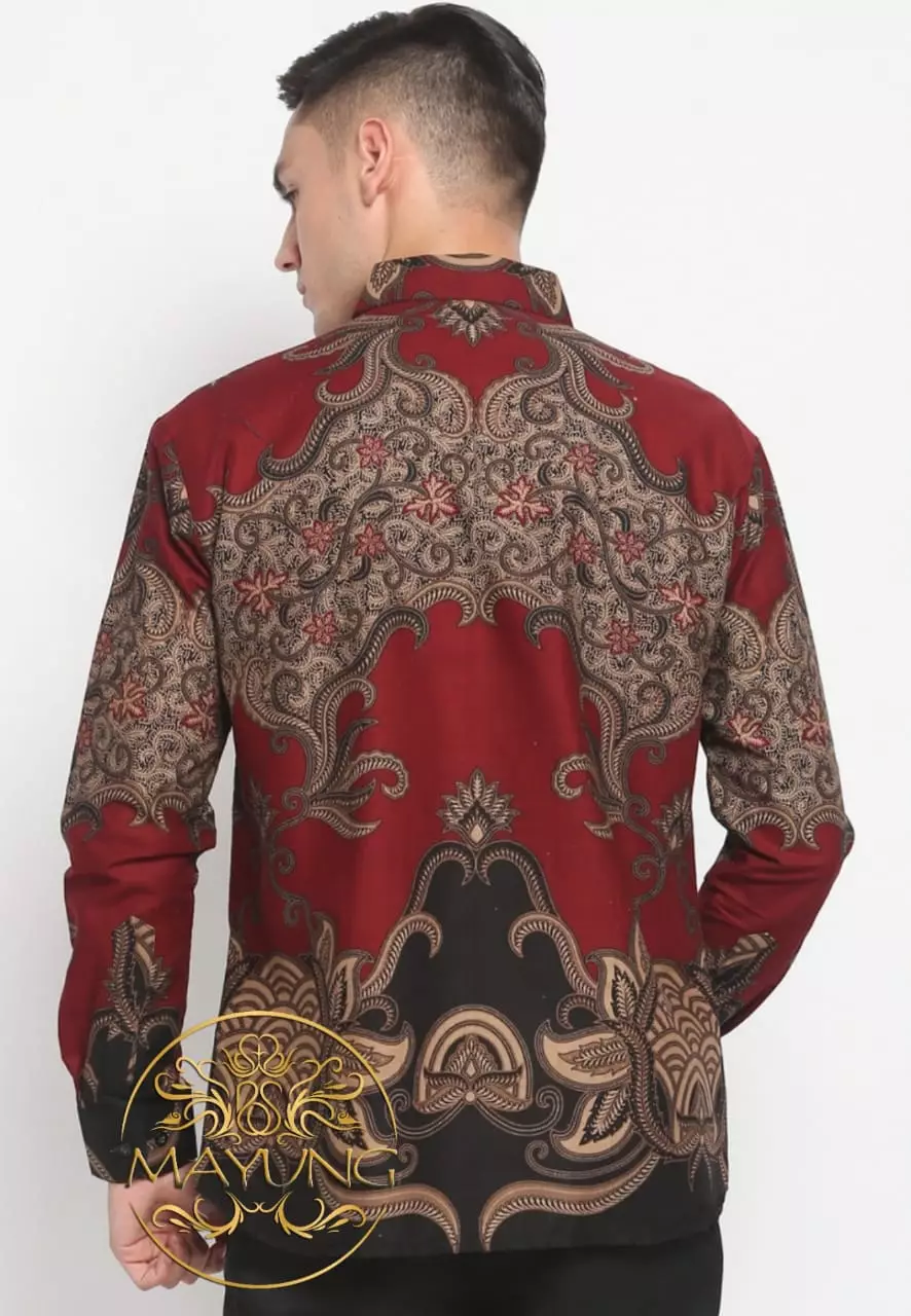 Gana Maron Kemeja Batik Pria Premium Slimfit Modern Lengan Panjang