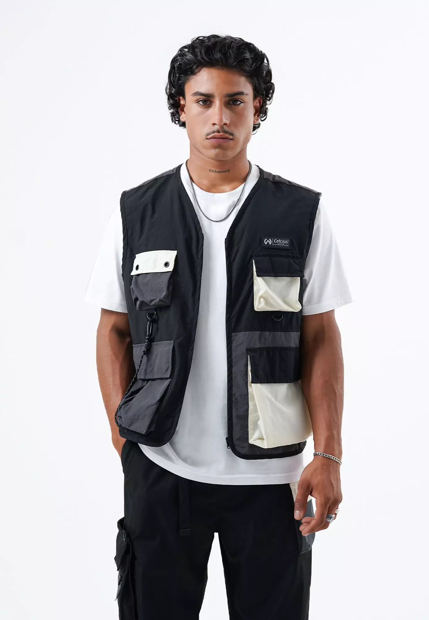 CELCIUS Casual Off Grid Convertible Kemeja Vest L03000550C Hitam