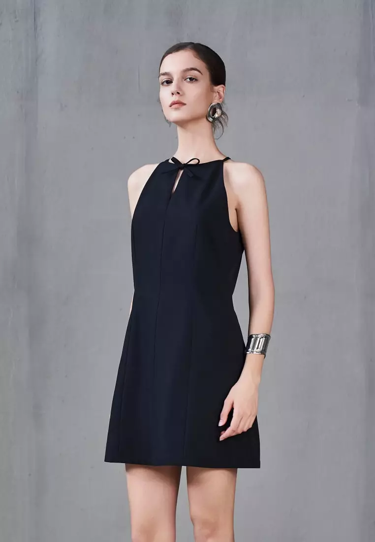 g2000 black dress Halter A-Line Mini Formal dress