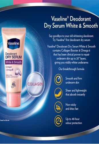 Buy Vaseline Vaseline Deodorant Dry Serum White Smooth 50ml Online Zalora Malaysia zalora malaysia