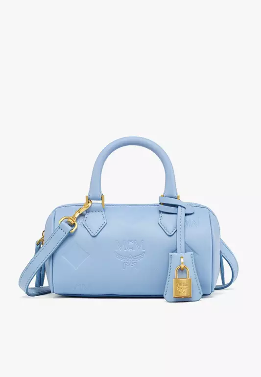 Ella Boston Bag in Maxi Monogram Leather